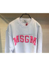 Women's Pink Embroidery Patch Sweatshirt White 2441 MDM 163184298 01 - MSGM - BALAAN 3