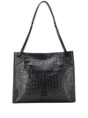 Niki Medium Crocodile Embossed Leather Tote Bag Black - SAINT LAURENT - BALAAN 1