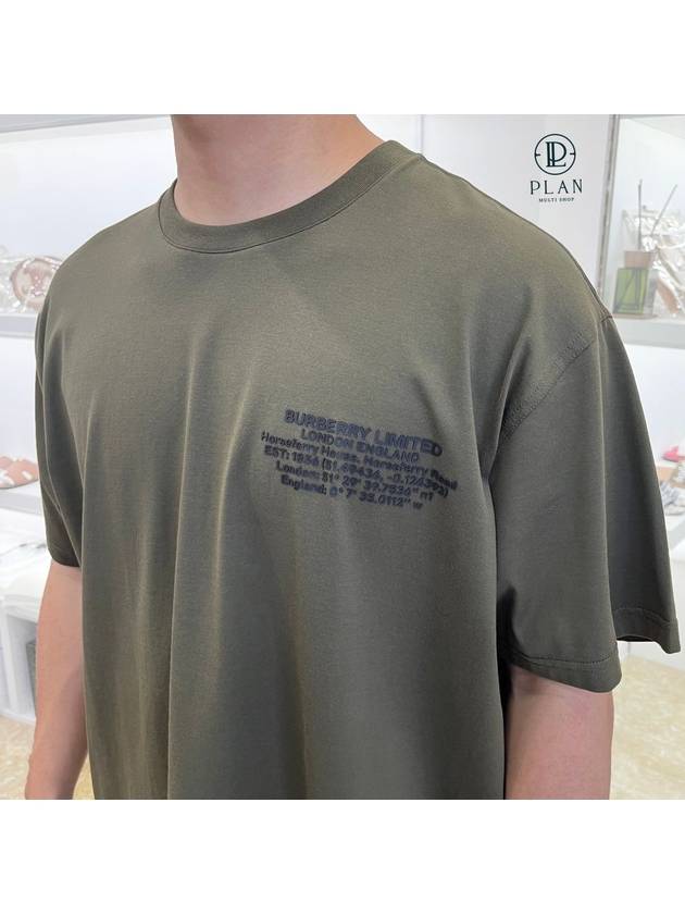 Lettering Logo Short Sleeve T-Shirt Green - BURBERRY - BALAAN 2