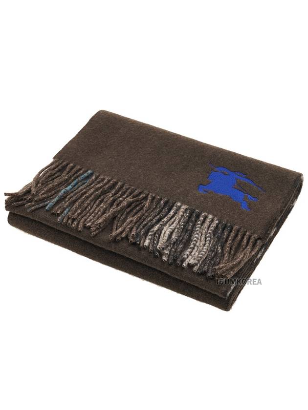 Check EKD Embroidered Reversible Cashmere Scarf Snug - BURBERRY - BALAAN 3