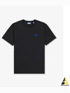 EKD Embroidered Cotton Short Sleeve T-Shirt Black - BURBERRY - BALAAN 2