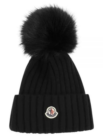 3B00013 A9327 999 Logo Patch Foam Beanie - MONCLER - BALAAN 1