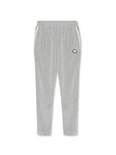 Chenille Logo Patch Track Pants Grey - MONCLER - BALAAN 2