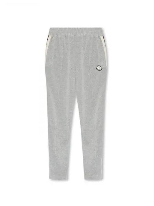 Chenille Logo Patch Track Pants Grey - MONCLER - BALAAN 2