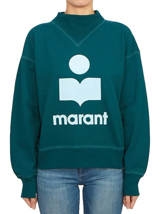 Moby Logo Print Sweatshirt Teal - ISABEL MARANT - BALAAN 2