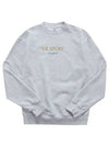 Wimbledon Logo Crew Neck Cotton Sweatshirt Heather Grey - SPORTY & RICH - BALAAN 2