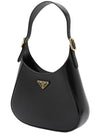 Medium Leather Shoulder Bag Black - PRADA - BALAAN 3