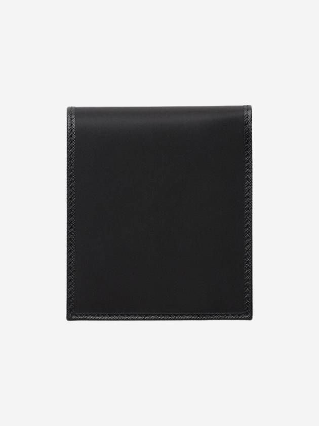 Triangle Logo Re-Nylon Half Wallet Black - PRADA - BALAAN 4