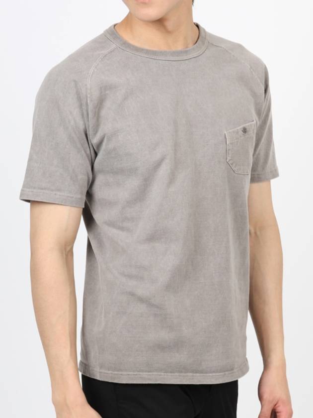 9.5Oz Basic Pigment Short Sleeve T-Shirt Grey - NIGEL CABOURN - BALAAN 3