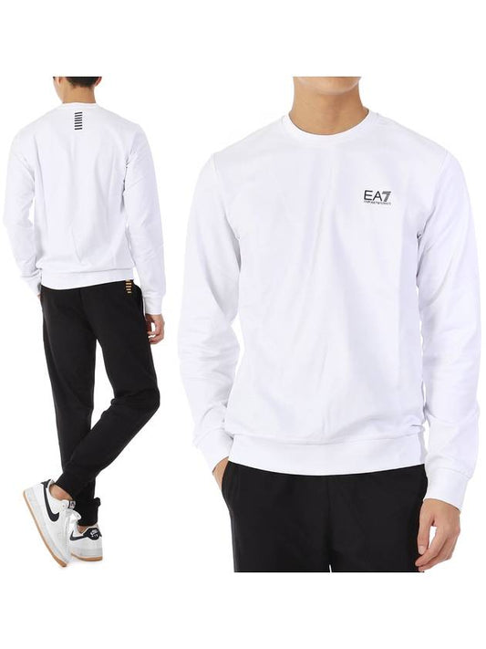 EA7 Logo Sweatshirt Blue - EMPORIO ARMANI - BALAAN 2