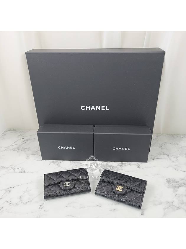 Classic Lambskin Silver Hardware Card Wallet Black - CHANEL - BALAAN.