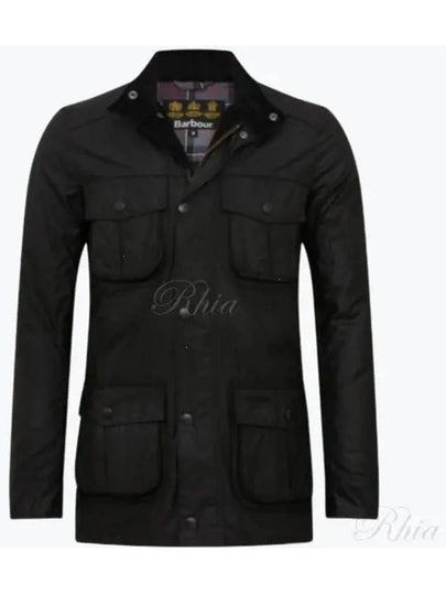 Corbridge Wax Zip-Up Jacket Black - BARBOUR - BALAAN 2