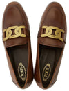 Kate Metal Logo Leather Loafers Brown - TOD'S - BALAAN 3