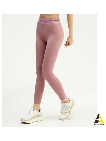 NBNSE2P032 WOMEN Slick 25 inch high rise leggings PINK - NEW BALANCE - BALAAN 1