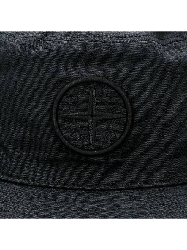 Logo Patch Bucket Hat Navy - STONE ISLAND - BALAAN 5