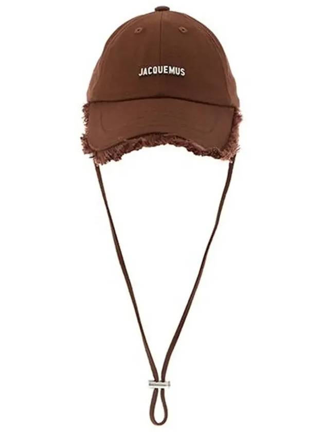 La Casquette Artichoke Fringe Metal Logo Ball Cap Brown - JACQUEMUS - BALAAN 5