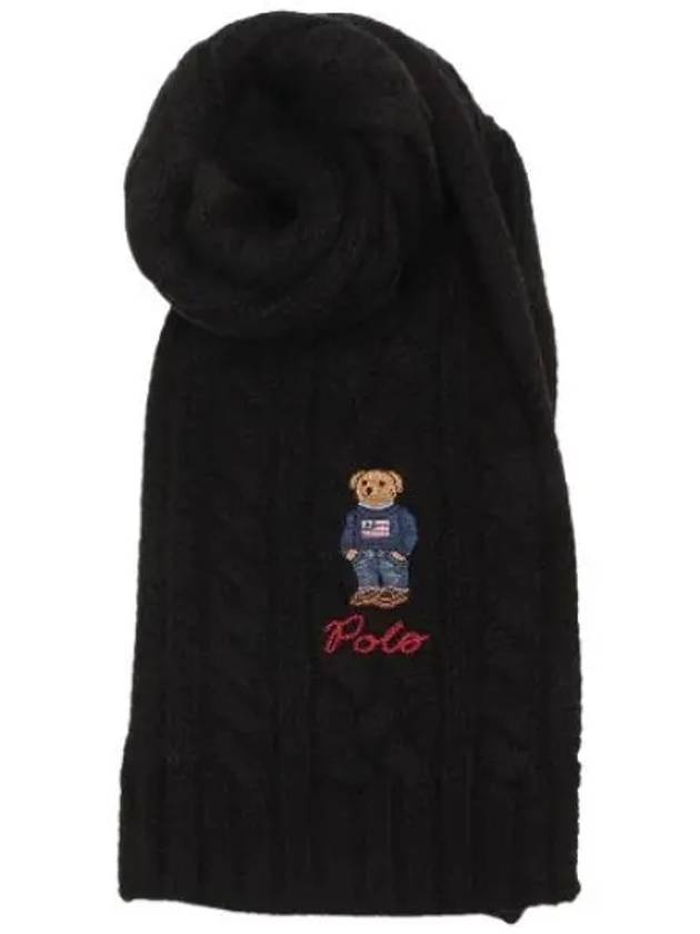 Stars and Stripes Bear Cable Knit Wool Muffler PC1036 001 - POLO RALPH LAUREN - BALAAN 1