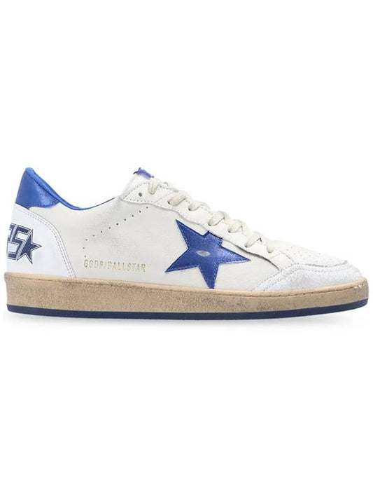 Men's Blue Tab Blue Star Low Top Sneakers White - GOLDEN GOOSE - BALAAN 2