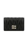 Matelasse Nappa Leather Half Wallet Black - MIU MIU - BALAAN 3