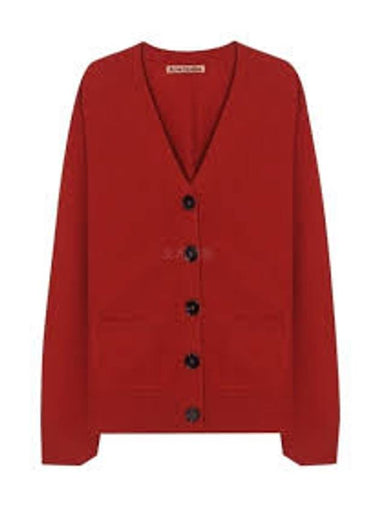 Wool Blend Cardigan Red - ACNE STUDIOS - BALAAN 1