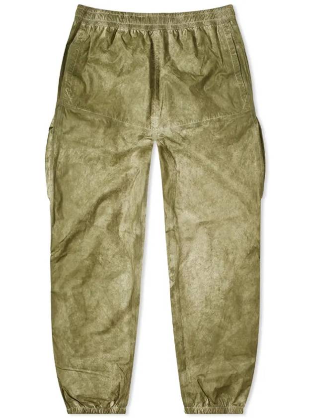 Logo Patch Membrana Cargo Pants Green - STONE ISLAND - BALAAN.