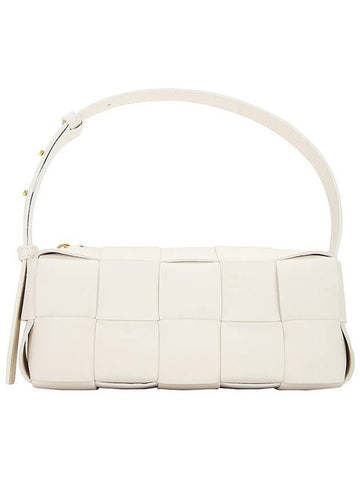 Brick Cassette Intrecciato Small Shoulder Bag White - BOTTEGA VENETA - BALAAN 1