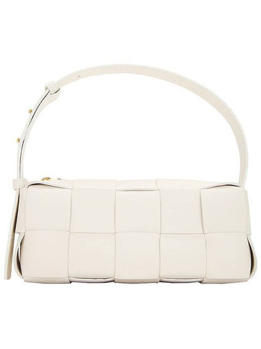 Brick Cassette Intrecciato Small Shoulder Bag White - BOTTEGA VENETA - BALAAN 1