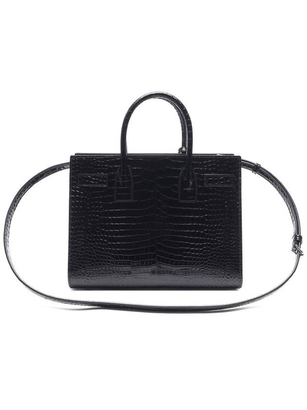 Sac De Jour Crocodile Tote Bag Black - SAINT LAURENT - BALAAN 5