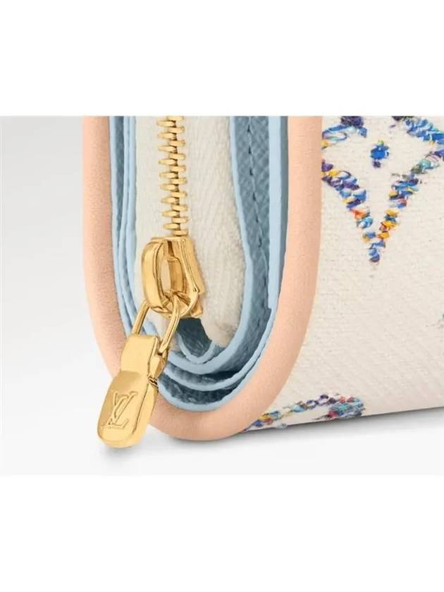 Lou Monogram Zipper Half Wallet White - LOUIS VUITTON - BALAAN 3