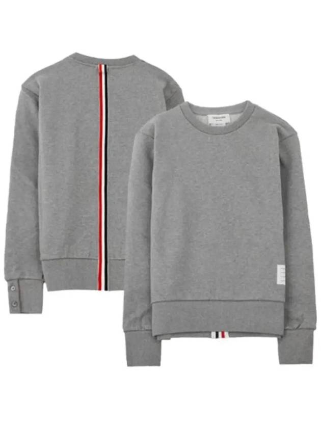 Center Back Stripe Crewneck Sweatshirt Light Grey - THOM BROWNE - BALAAN 2