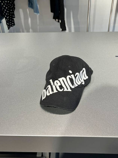 diagonal logo ball cap black - BALENCIAGA - BALAAN 2