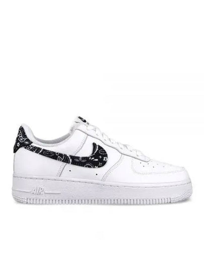 Air Force 1 07 Essential Black Paisley Swoosh Low Top Sneakers White - NIKE - BALAAN 2