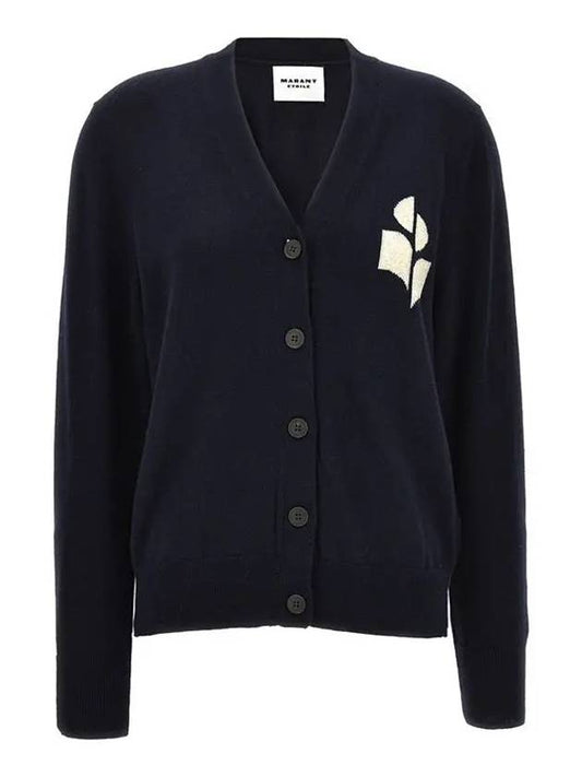 Karin Cotton Cardigan Mid Night - ISABEL MARANT ETOILE - BALAAN 2