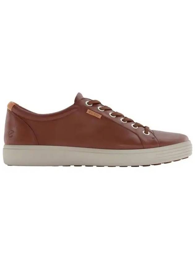 Men's Soft 7 M Leather Low Top Sneakers Brown - ECCO - BALAAN 3