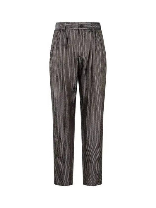 Men s Glossy Floral Pleated Pants Dark Khaki - GIORGIO ARMANI - BALAAN 1