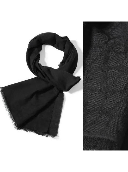 V logo pattern 4Y2ED020 JWP 0NO cotton cashmere muffler scarf 993376 - VALENTINO - BALAAN 1