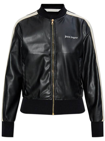 Palm Angels Jacket With Logo, Women's, Black - PALM ANGELS - BALAAN 1