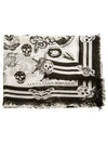 13th Anniversary Skull Multi Badge Scarf 458933 3881Q 9260 - ALEXANDER MCQUEEN - BALAAN 4