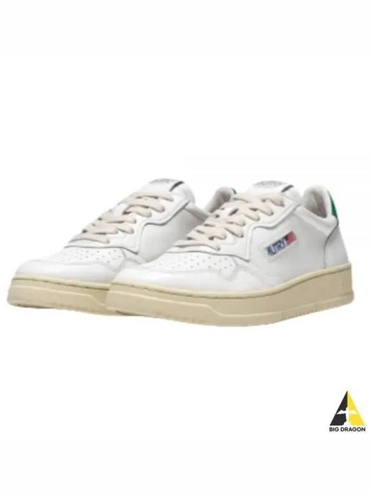 Medalist Green Tab Leather Low Top Sneakers White - AUTRY - BALAAN 2