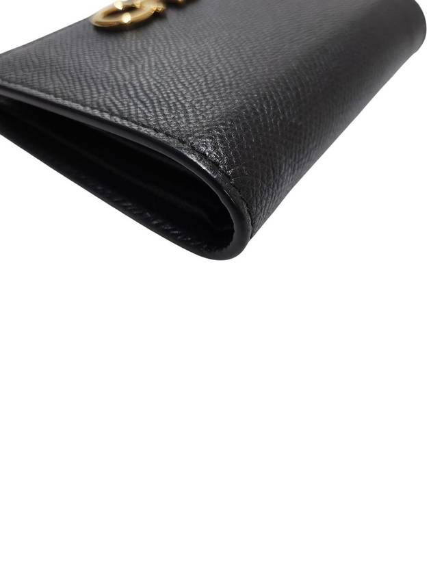 Ferragamo 22D780 Black Leather Gancini Bicycle Wallet - SALVATORE FERRAGAMO - BALAAN 5