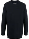 Back Stitch Wool Knit Top Navy - MAISON MARGIELA - BALAAN 1