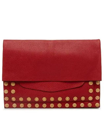 Rockstud Stud Clutch Stampa Alce GWB00711AVSF03 0RO Red - VALENTINO - BALAAN 1