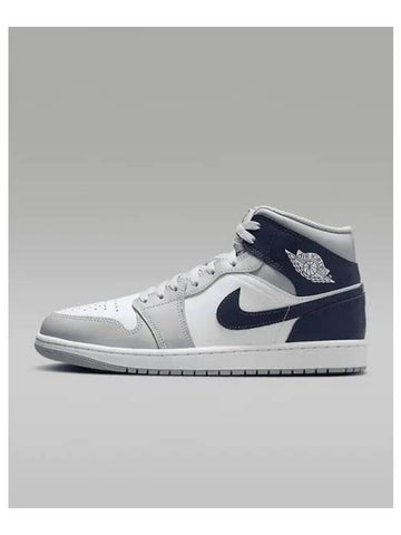 Air Jordan 1 Mid Men s Sneakers White Wolf Gray Midnight Navy DQ8426 104 698753 - NIKE - BALAAN 1