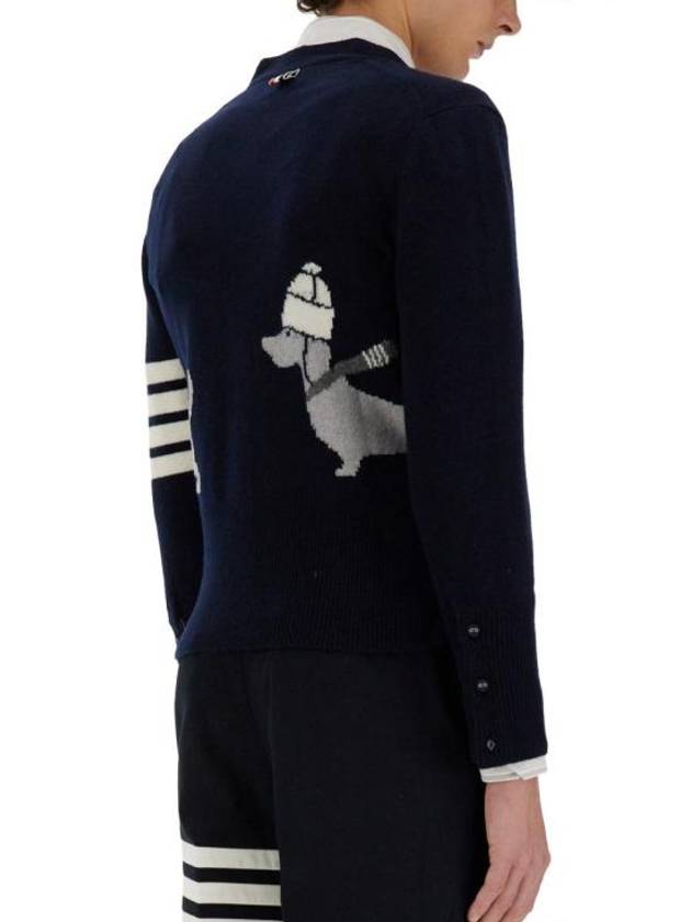 Hector 4 Bar Stripe Cardigan Black - THOM BROWNE - BALAAN 5