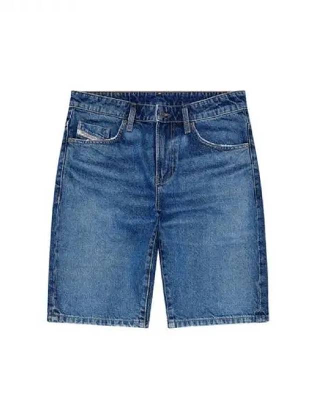 Logo Patch Cotton Denim Shorts 270674 - DIESEL - BALAAN 1