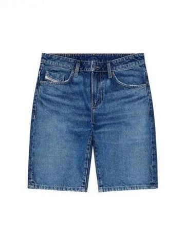 Logo Patch Cotton Denim Shorts 270674 - DIESEL - BALAAN 1