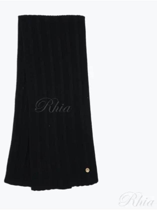 Medusa Ribbed Knit Muffler Black - VERSACE - BALAAN 2