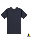 Small Logo Print Short Sleeve T-Shirt Navy - STONE ISLAND - BALAAN 2