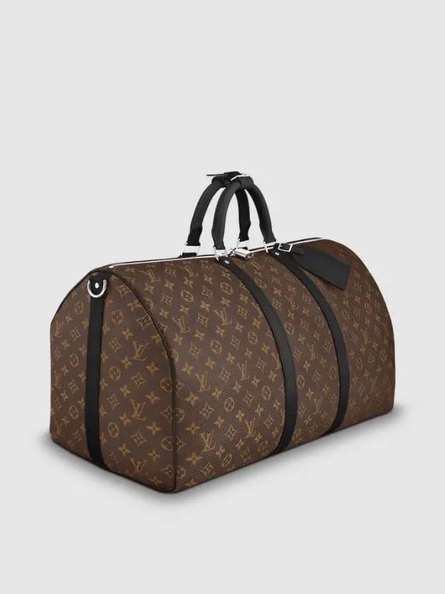 Monogram Keepall 55 Bandouliere Macassar Duffel Bag Brown - LOUIS VUITTON - BALAAN 4