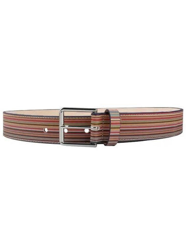 Embossed Signature Striped Belt - PAUL SMITH - BALAAN 1